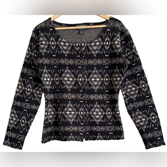 RALPH LAUREN COUNTRY Vintage Aztec Western Cowgirl Boho Rare Sweater Cardigan M - Picture 1 of 9